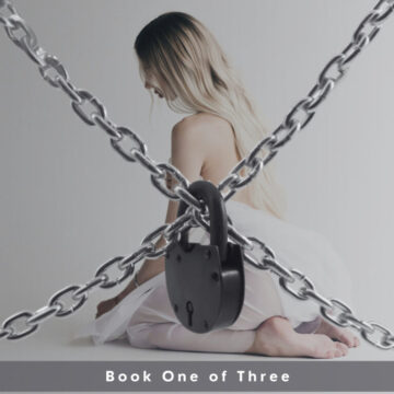 COver of the book "Kelly's Unveiling, Book One." A woman kneels in a white robe. Her face is turned away from the viewer. She has blondish hair.